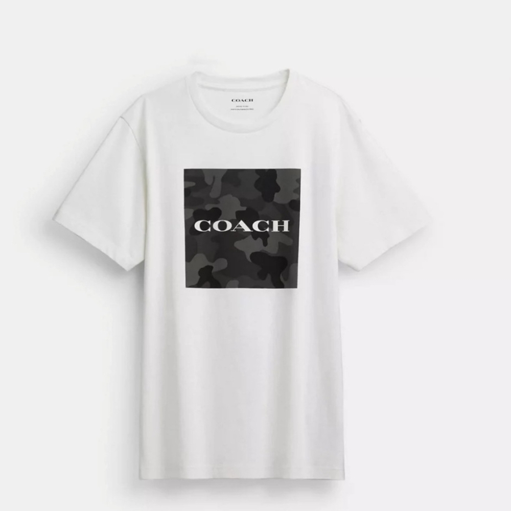 NWT Coach Vintage Camo Classic White T-Shirt -small